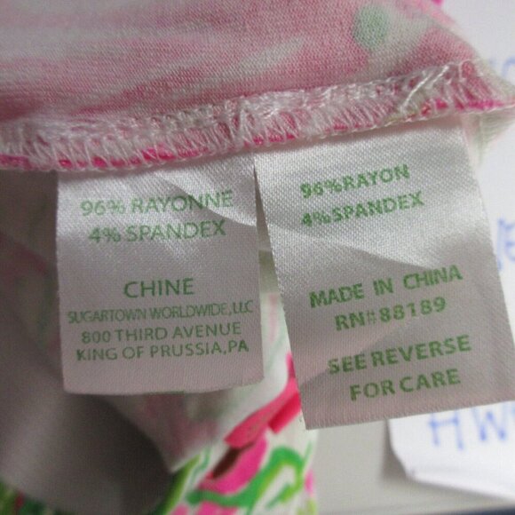 Lilly Pulitzer Georgia May Palazzo Pants Women Pink Floral Summer Pull On XS 254 - Picture 9 of 11